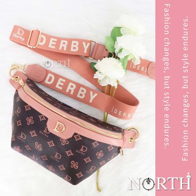 (台灣現貨) 歐洲品牌Derby 乾燥玫瑰 腰包 斜背包 側背包 肩背包 流行女包 質感女包 防水 長夾可放 6732