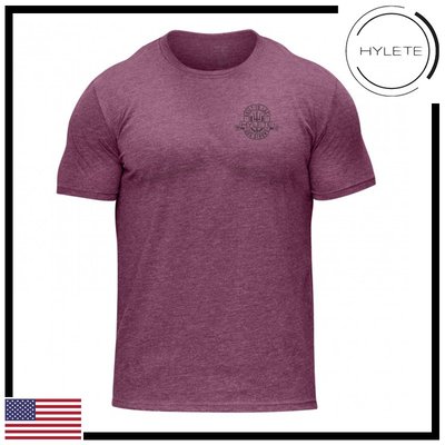 ►瘋狂金剛◄ 紫色 HYLETE Trident Tri-Blend Crew Tee  柔軟 透氣 運動 短袖T恤