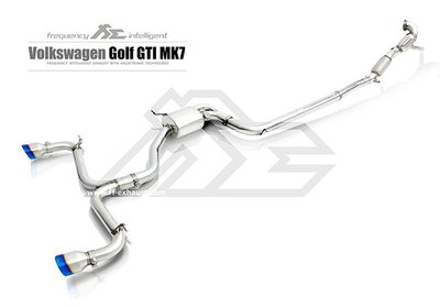 【YGAUTO】FI Volkswagen Golf GTi MK7 2009-2013中尾段閥門排氣管 全新升級 底盤