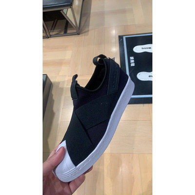 Adidas Superstar Slip-On 繃帶鞋 懶人鞋 黑 白 男女 BZ0112