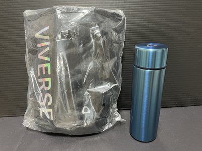 『舊愛買.』全新 HTC 隨身保溫杯袋組 150ml不鏽鋼保溫杯+揹袋-c271