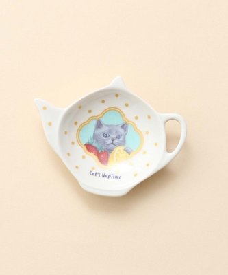 全新日本帶回日本專櫃Afternoon Tea Cat’s NapTime系列超可愛貓咪水果派對壺形小托盤(日本製)