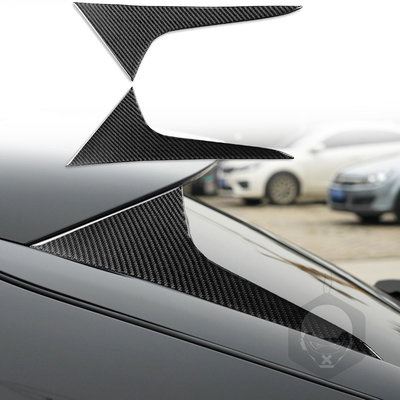 適用于電動野馬Mach-E真碳纖維后車窗兩側汽車外飾改裝裝飾配件
