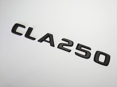 圓夢工廠 Benz 賓士 CLA C117 CLA220 CLA250 2016~2018 後車廂尾門車標字貼 消光黑
