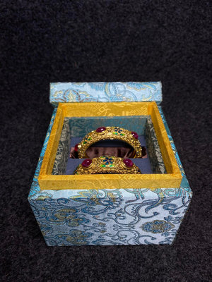 景泰藍鑲嵌六芒星紅寶石手鐲首飾盒手鐲尺寸：內徑58毫米，寬20毫米首飾盒尺寸：長寬高131311749 古玩雜項【古雅堂】