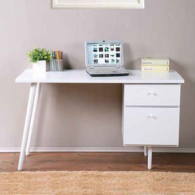 四尺造型雙抽屜書桌/電腦桌/工作桌/辦公桌(三色可選)
