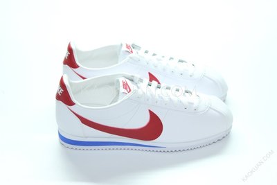 【高冠國際】Nike Cortez Leather 白 藍 紅 荔枝皮 阿甘鞋 原版配色 749571-154