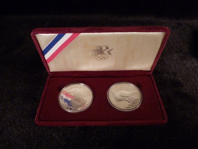 古玩軒~1983美國奧運銀幣.美國1983年奧運精制銀幣.1983美國奧運紀念幣(非龍銀.金幣) CCC827