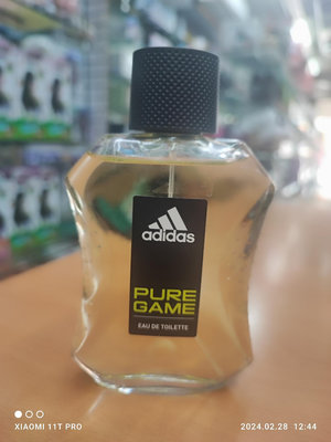 【花在田】Adidas pure game 愛迪達 極限挑戰 男性淡香水-100ml無外盒(全館滿399免運)