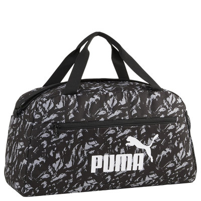 Puma 花紋行李袋旅行袋 黑色手提袋運動袋 07995007
