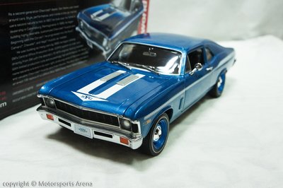 【超值特價】1:18 AutoWorld Chevrolet Nova Yenko 1969 藍色 ※限量一千台※