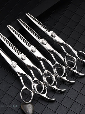 專業正品理發剪刀去發量10~50%無痕鹿角魚骨碎發牙剪打薄美發剪刀-萬貨鋪（可開統編）