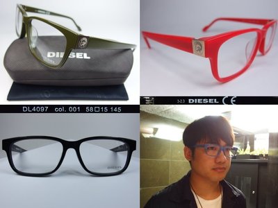 信義計劃 眼鏡 全新真品 DIESEL DL 4097 眼鏡 復古大膠框 optics eyeglasses