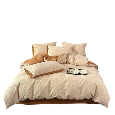床包潔麗雅提花四件套純棉全棉床單被套單人宿舍床笠款床上用品三件套