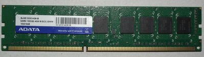 純ECC-DIMM DDR3-1333 4G威剛ADATA SU3E1333C4G9-B 4GB記憶體10600E