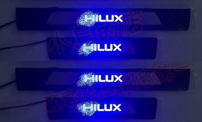 【小鳥的店】2018-24 HILUX 海力士【LED 迎賓踏板-卡夢碳纖】門檻條 防刮護板 (藍光) 精品 配件改裝