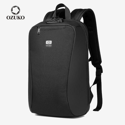Ozuko 防水牛津防盜 15.6 英寸筆記本電腦背包男士旅行包