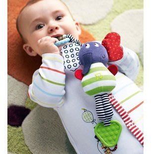 【寶貝屋】超萌音樂小象/嬰兒車床掛玩偶 多功能益智玩具