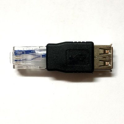 RJ45水晶頭轉USB母座 USB A母轉RJ45水晶頭公直頭 轉接頭