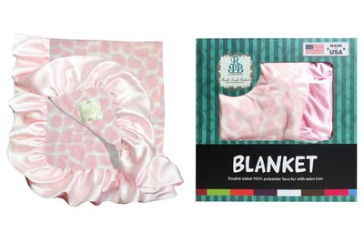 【婕希卡】美國 Right Bank Babies 動物系列 粉色款 嬰兒毯、午睡毯