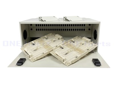 萬赫KC02-48C-4U 48芯機架光纖終端箱4U 48路光纖盒 48口光纖箱 末端光纖收容箱 光纖收納箱 光纖資訊盒