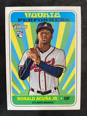 2018 TOPPS Heritage Ronald Acuna Jr. Performers 阿庫尼亞 新人卡 RC 球員卡