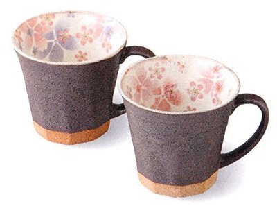 【天翼~日の良品代購】日本製 美濃燒 櫻花咖啡杯 對杯 茶杯 盒裝