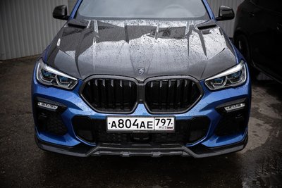 ✽顯閣商行✽俄羅斯原裝 LARTE Design BMW G06 X6 前下巴 高亮黑 單片式前下巴 M50i 改裝