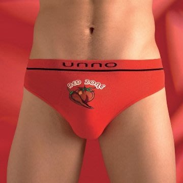 【西班牙 UNNO】(9688)男性內褲無縫彈性貼身三角褲Red Zone (尺寸M)