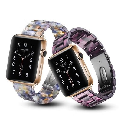 小宇宙 三星 Gear S3 Galaxy Watch 46 42mm Active 2 玳瑁樹脂智能手錶錶帶 替換腕帶
