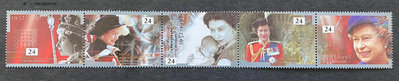 郵票英國郵票1992伊麗莎白女王各個時期照片5全新 齒間一道折外國郵票