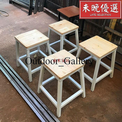 巫極簡木製餐椅 45cm 高自然極簡家居椅/咖啡椅桌
