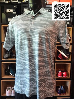 全新 Puma Golf 高爾夫球衫 短袖Polo衫 迷彩條紋 灰白款