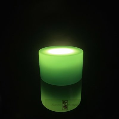 珈瑪-6小時LED蠟燭燈-小型*1粒(USB充電附電源線)-深綠色LED純蠟蠟燭防水電子蠟燭燈 供佛燈充電式蠟燭充電蠟燭