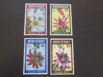 【雲品4】蒙特塞拉特Montserrat 1973 Sc 288-91 set MH  庫號#BP17 80355