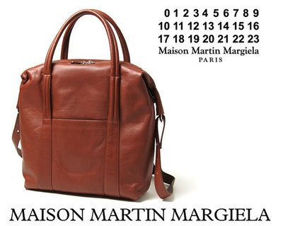 Maison Martin Margiela MMM / 棕色真皮托特包 手提包 ( 附可拆式肩背帶)｜100%全新正品｜特價!　