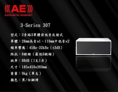 ~台南鳳誠音響~ AE 3-Series 307 中置喇叭 ~來電優惠價~