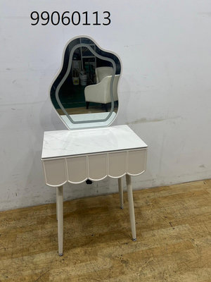 【吉旺二手家具生活館】全新/庫存   白色岩板化妝桌   鏡台椅 -各式新舊/家電買賣