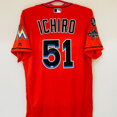 鈴木一朗 Ichiro 2017 馬林魚準實戰簽名球衣 MLB認證
