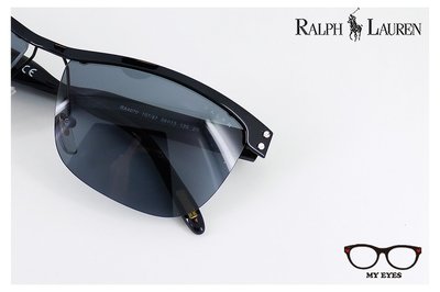 【My Eyes 瞳言瞳語】全新Polo Ralph Lauren半框太陽眼鏡 時尚有型(4070)