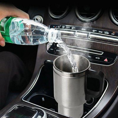 德國進口車載電熱水杯 車用熱水杯 加熱杯汽車保溫杯燒水壺車載加