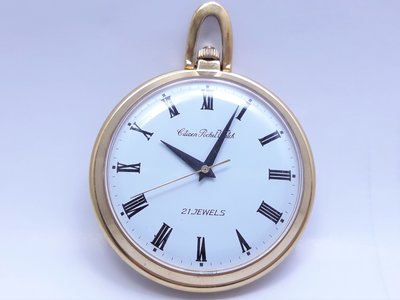 名稱:CITIZEN星辰,型號:1802,包金手動機械懷錶