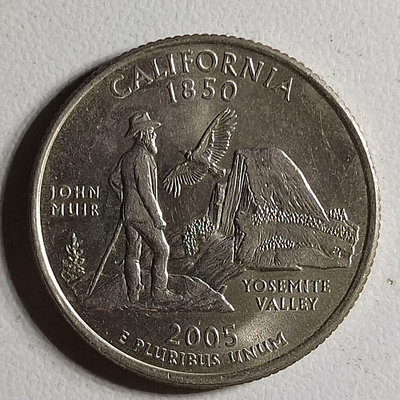 2005年美國25美分加利福利亞州州幣紀念幣硬幣外國錢幣公園22802