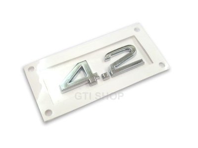 GTI SHOP - Audi 原廠 4.2 後 行李箱 標誌 A6 A8