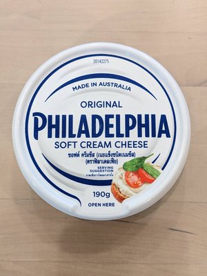 菲力鮮奶油乳酪 PHILADELPHIA 原味抹醬 - 190g×12入 (低溫配送或店取) 穀華記食品原料