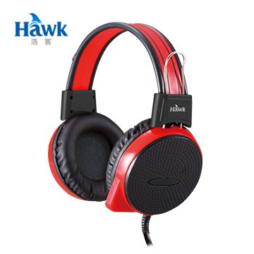 @淡水無國界@  Hawk X710 頭戴式電競耳機麥克風-紅色 耳機 麥克風 立體聲 耳麥 全罩 舒適 耐嘉