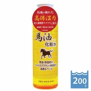【JUN-COSMETIC】日本原裝 天然保濕馬油化妝水-200ml/ 純藥株式會社 天然保濕 修復 無色素 弱酸性