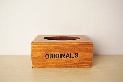 Boo zakka 生活雜貨 懷舊復古風 ORIGINALS 原木面紙盒 紙巾盒 衛生紙盒 木製餐巾盒 OSU03a2