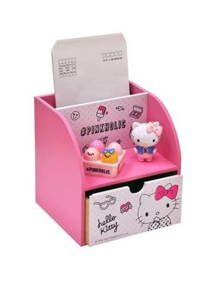三麗鷗HELLO KITTY凱蒂貓美妝小單抽盒 收納盒 置物盒 桌上盒 小物盒
