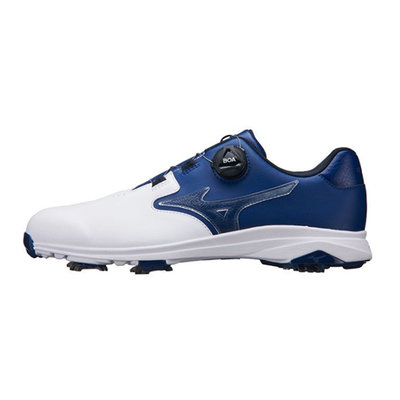 [小鷹小舖] MIZUNO GOLF BOA 高爾夫球鞋 有釘 51GM211614 防水&amp;輕量 人工皮革 3E寬楦型體